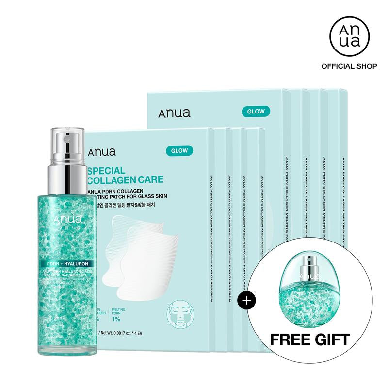 [Anua Official Shop] PDRN Collagen Plumping Wrinkle-Care Bundle L Moisturizer, Glow Spray Serum, Collagen Melting Patch, Plumping, Rejuvenation, Glass Skin, Korean Beauty, Skincare Routine, Facial Mist