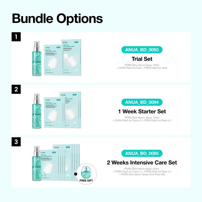 [Anua Official Shop] PDRN Collagen Plumping Wrinkle-Care Bundle L Moisturizer, Glow Spray Serum, Collagen Melting Patch, Plumping, Rejuvenation, Glass Skin, Korean Beauty, Skincare Routine, Facial Mist